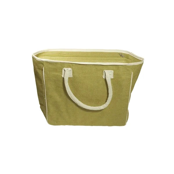 Seville Jute & Canvas Tote Bag