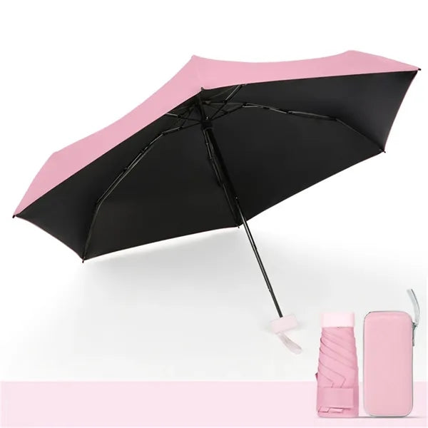 90cm Arc 5-Fold Mini Umbrella, 6 Ribs Lightweight Umbrella