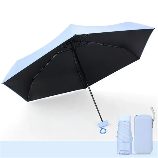 90cm Arc 5-Fold Mini Umbrella, 6 Ribs Lightweight Umbrella