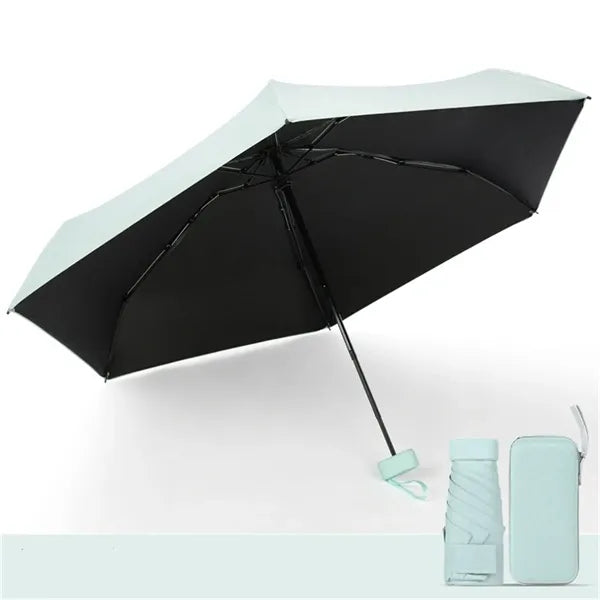 90cm Arc 5-Fold Mini Umbrella, 6 Ribs Lightweight Umbrella