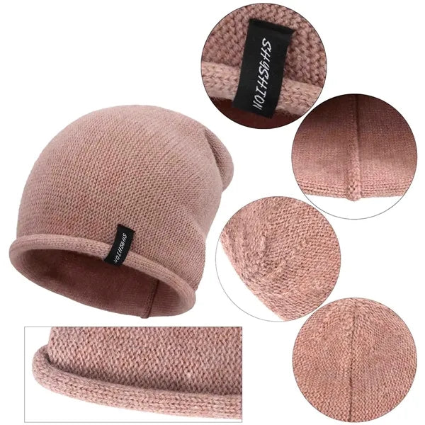 Knit Beanie Hat Knitted Cap
