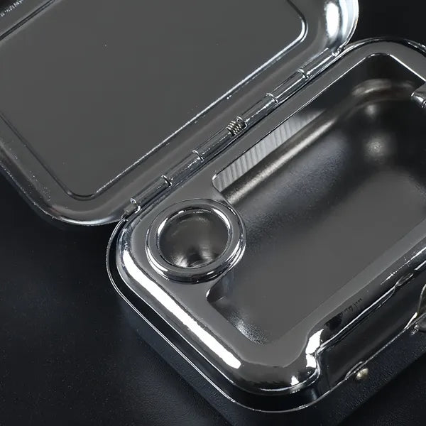 Portable Metal Car Ashtray With Windproof Lid Safe