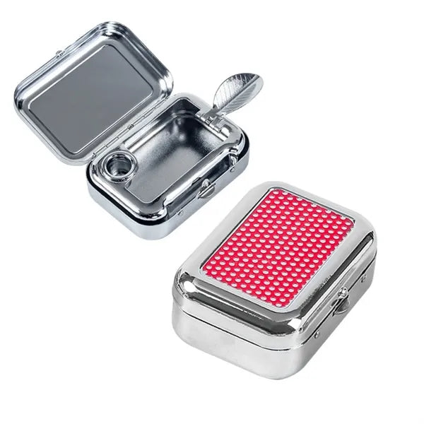 Portable Metal Car Ashtray With Windproof Lid Safe