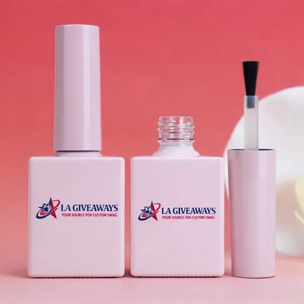 2ml Custom logo Pink Empty Nail Polish Glass Square Bottle