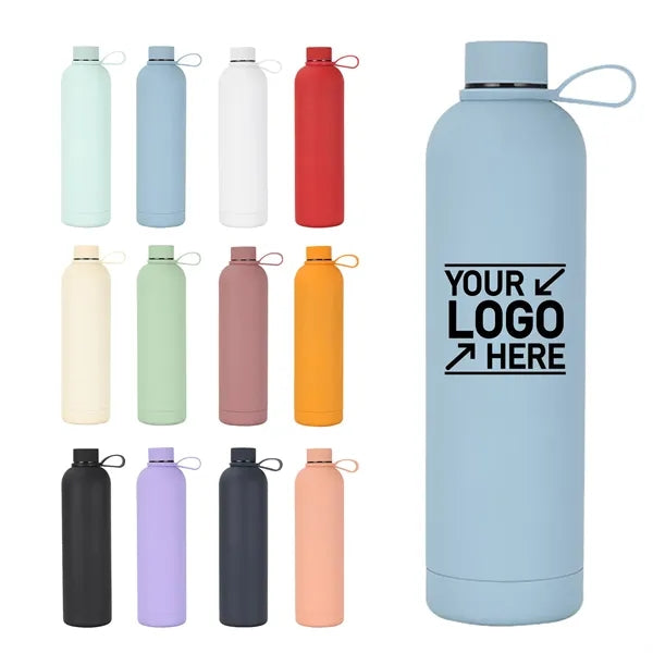 16 Oz Double Wall Vacuum Insulated Sports Water Bottle