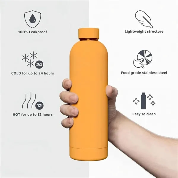 16 Oz Double Wall Vacuum Insulated Sports Water Bottle