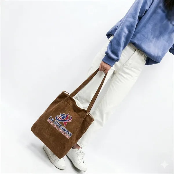 Women's Corduroy Tote Bag