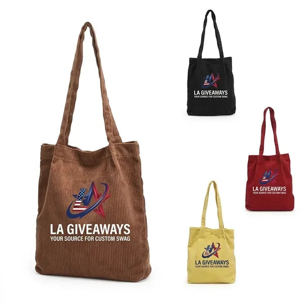 Women's Corduroy Tote Bag