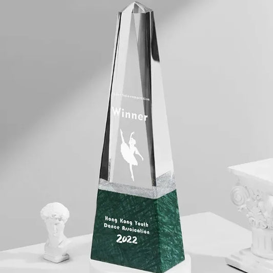 Crystal tower marble award