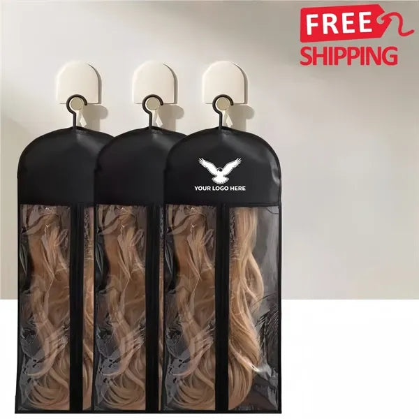 Dustproof Wig Storage Hanger Bag Clear Travel Safe
