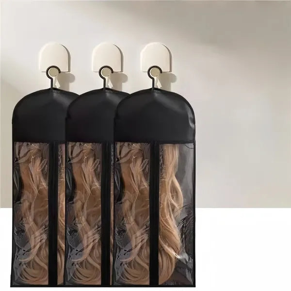 Dustproof Wig Storage Hanger Bag Clear Travel Safe