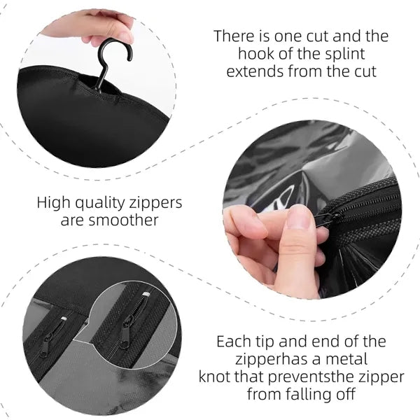 Dustproof Wig Storage Hanger Bag Clear Travel Safe