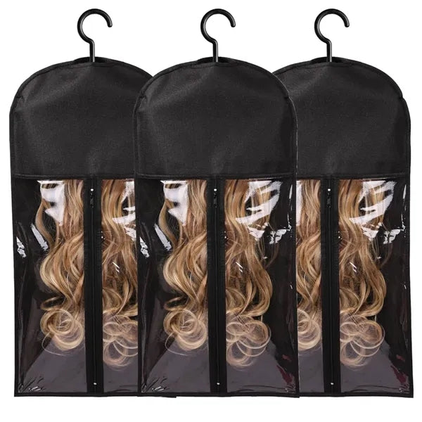 Dustproof Wig Storage Hanger Bag Clear Travel Safe