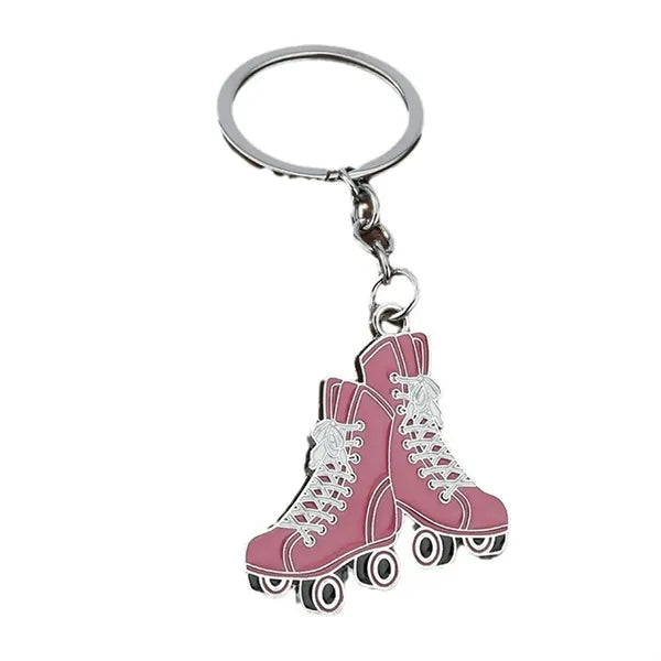Creative Roller Skate Shape Metal Keychain
