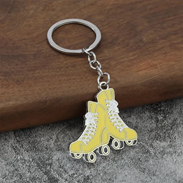 Creative Roller Skate Shape Metal Keychain