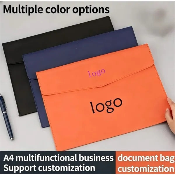 A4 Business Leather File Bag