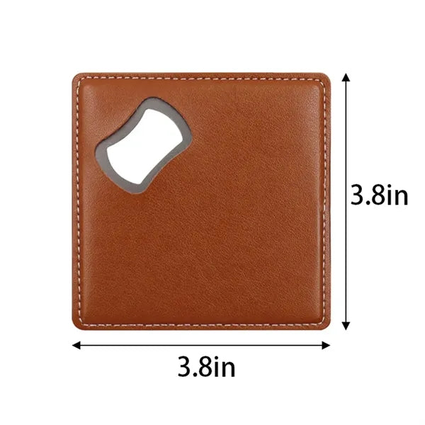 PU Leather Square Bottle Opener
