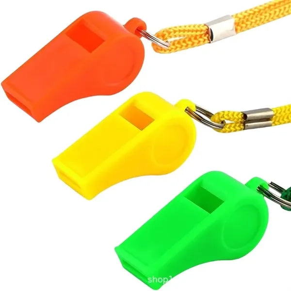 ABS Plastic Whistle w/ Lanyard