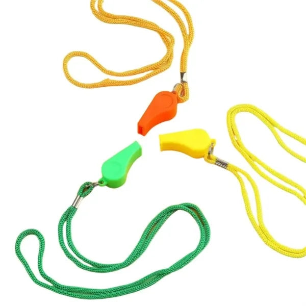 ABS Plastic Whistle w/ Lanyard