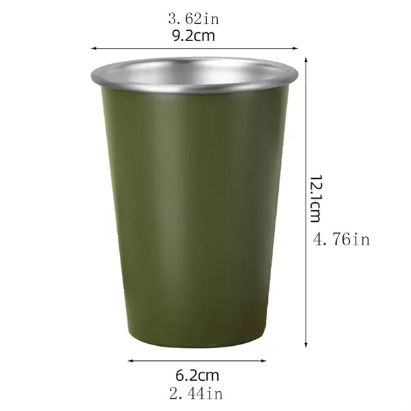 16oz. Portable Outdoor Stainless Steel Camping Beer Cup