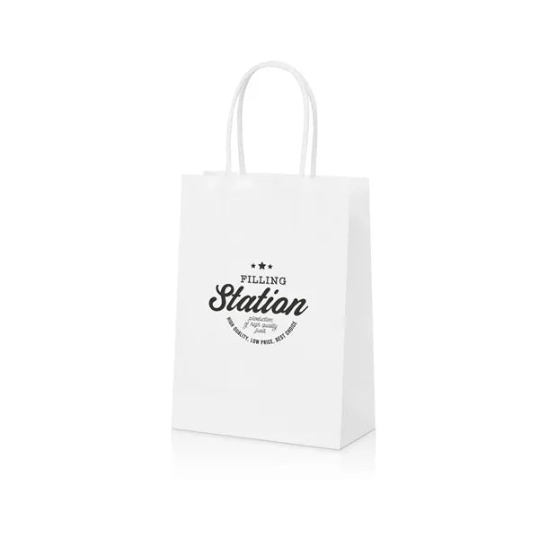 Kraft Paper Tote with Twisted Handles and Flat Bottom