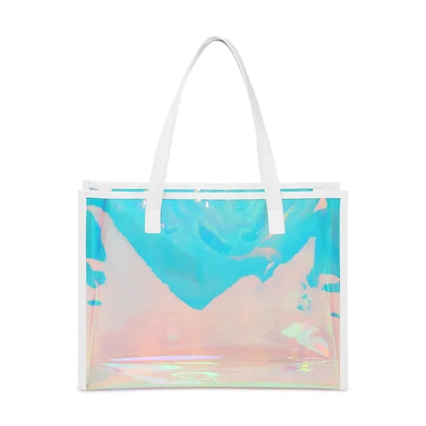 Holographic TPU Tote Bag with Iridescent Finish