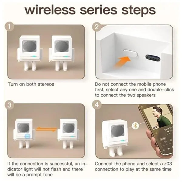 Portable Mini Desktop Robot Wireless Bluetooth Speaker Sound