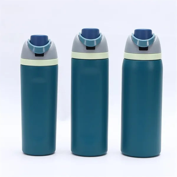 32oz Dual-Lid Stainless Steel Sports Bottle