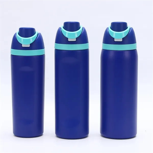 32oz Dual-Lid Stainless Steel Sports Bottle