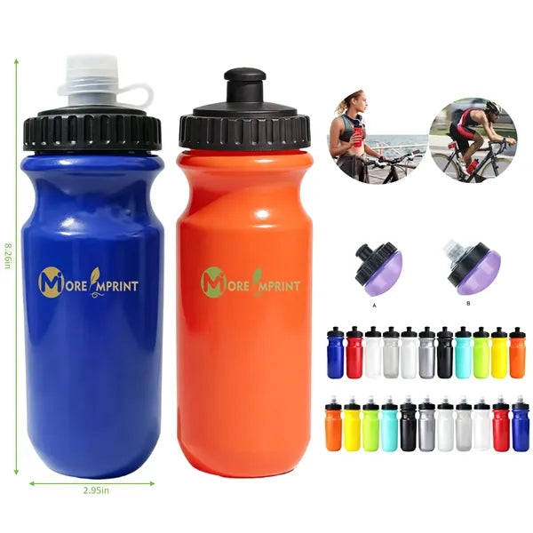 24oz HDPE Sports Squeeze Water Bottle with Silicone Spout