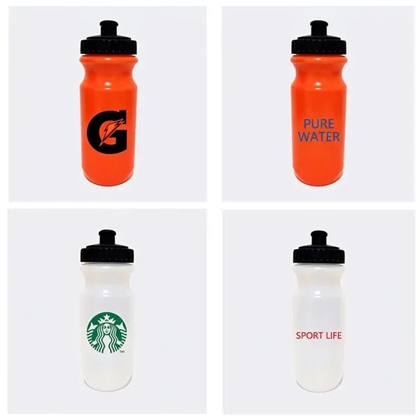 24oz HDPE Sports Squeeze Water Bottle with Silicone Spout