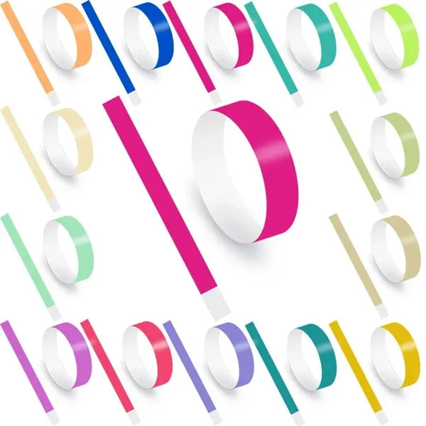 Waterproof Colorful Tyvek Wristband Bracelets