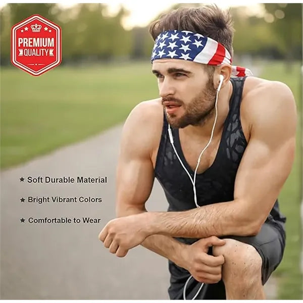 American Flag Bandana Headband