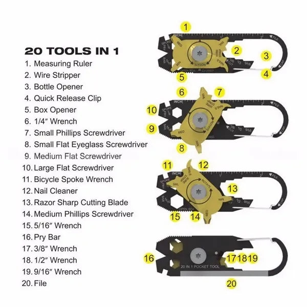 Multi Function EDC Pocket Tool