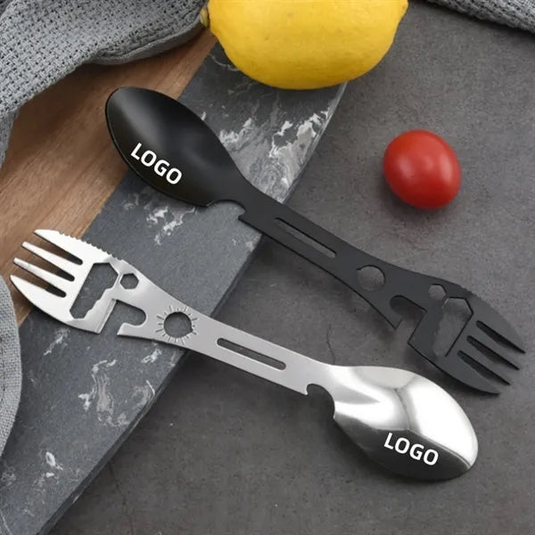 Camping Multitool Utensil Stainless Travel Gear