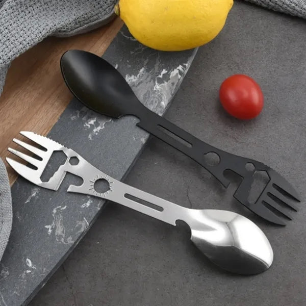 Camping Multitool Utensil Stainless Travel Gear