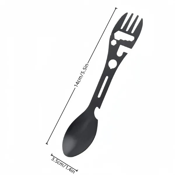 Camping Multitool Utensil Stainless Travel Gear