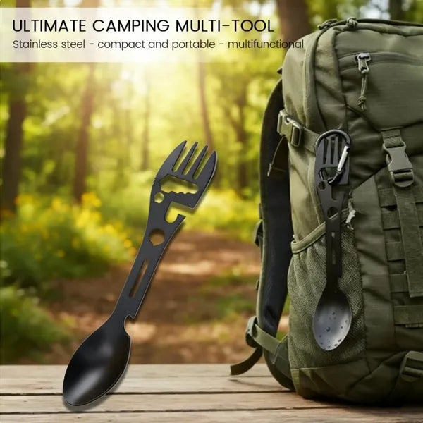 Camping Multitool Utensil Stainless Travel Gear