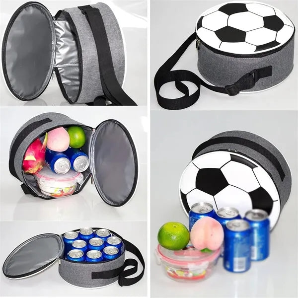School travel picnic soccer insulated lunch cooler bag