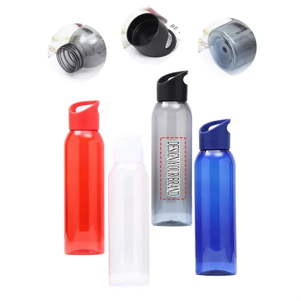 Portable 22oz Plastic Outdoor Sports Water Bottle W/ Handle