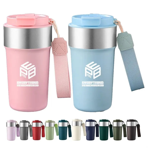 17oz Insulated Stainless Steel Coffee Mug with Rope Handle