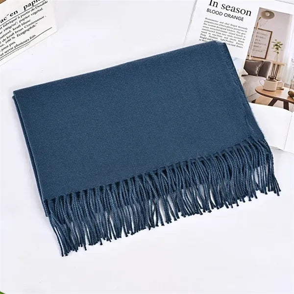 Large Soft Cashmere Solid Shawl Wrap Winter Scarf