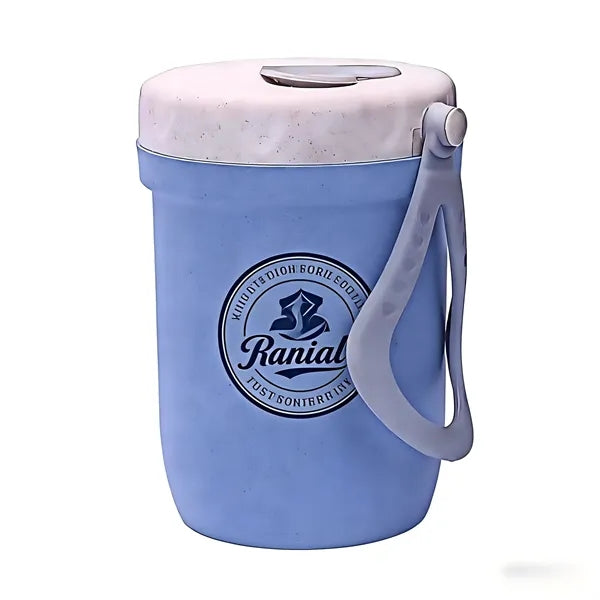 Insulated Double-Layer Breakfast Cup with Lid, Microwave-Saf
