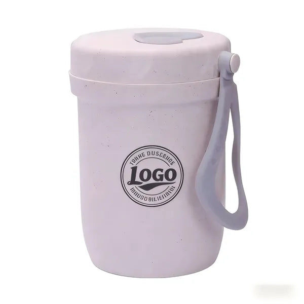 Insulated Double-Layer Breakfast Cup with Lid, Microwave-Saf