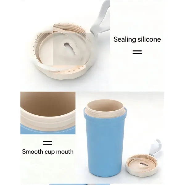 Insulated Double-Layer Breakfast Cup with Lid, Microwave-Saf