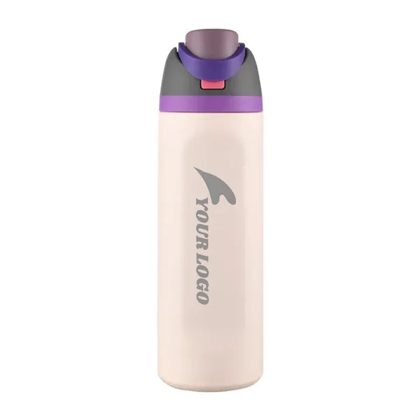 24oz Insulated Stainless Steel Water Bottle with Straw