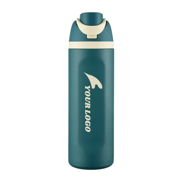 24oz Insulated Stainless Steel Water Bottle with Straw