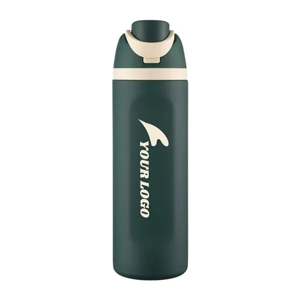 24oz Insulated Stainless Steel Water Bottle with Straw