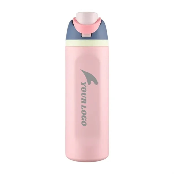 24oz Insulated Stainless Steel Water Bottle with Straw