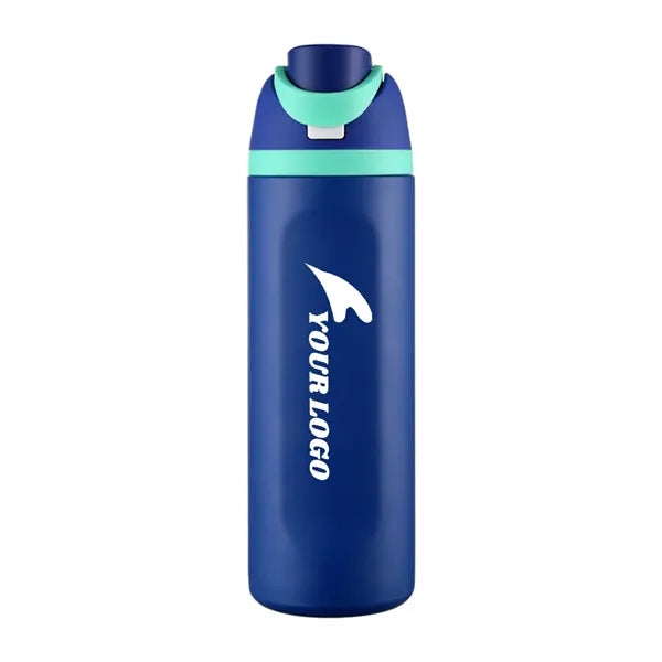 24oz Insulated Stainless Steel Water Bottle with Straw